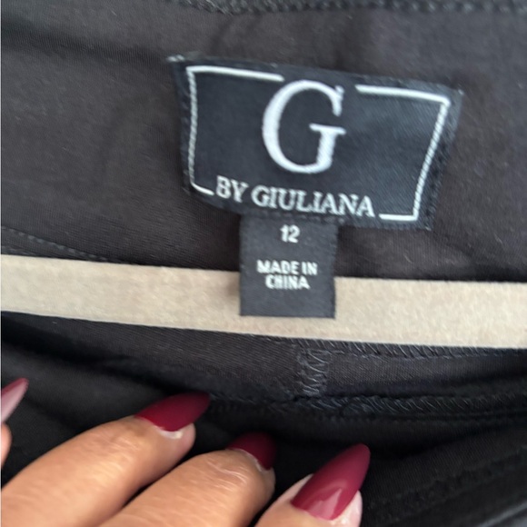 G by Giuliana Elegant Embroidered Black Trousers - Picture 3 of 4